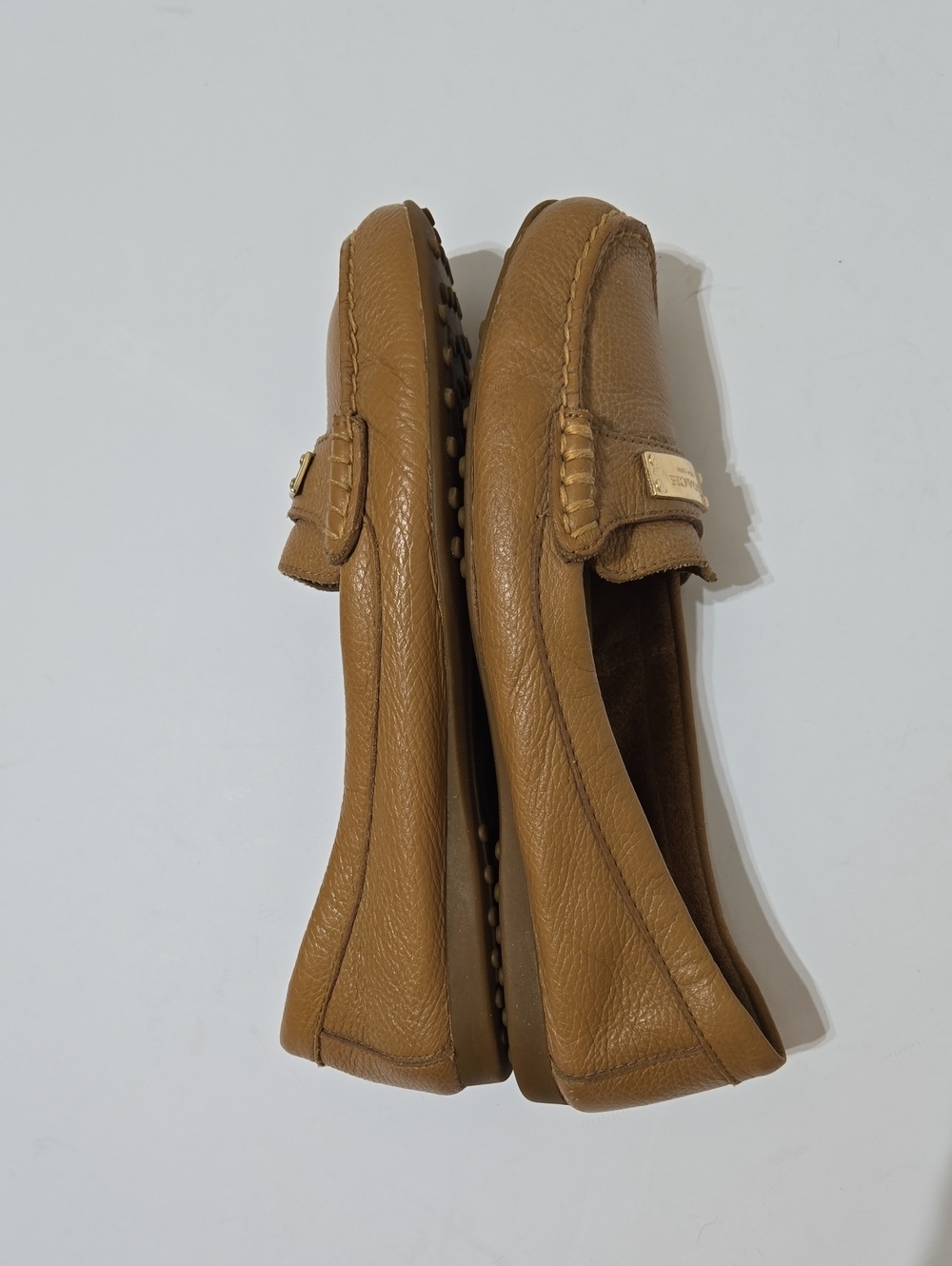COACH Women's Fredrica Pebbled Leather Loafers with Gold Logo Plaque - Picture 5 of 9